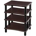 Monolith 4 Tier Audio Stand XL - Espresso, Each Shelf Supports Up to 75 lbs.