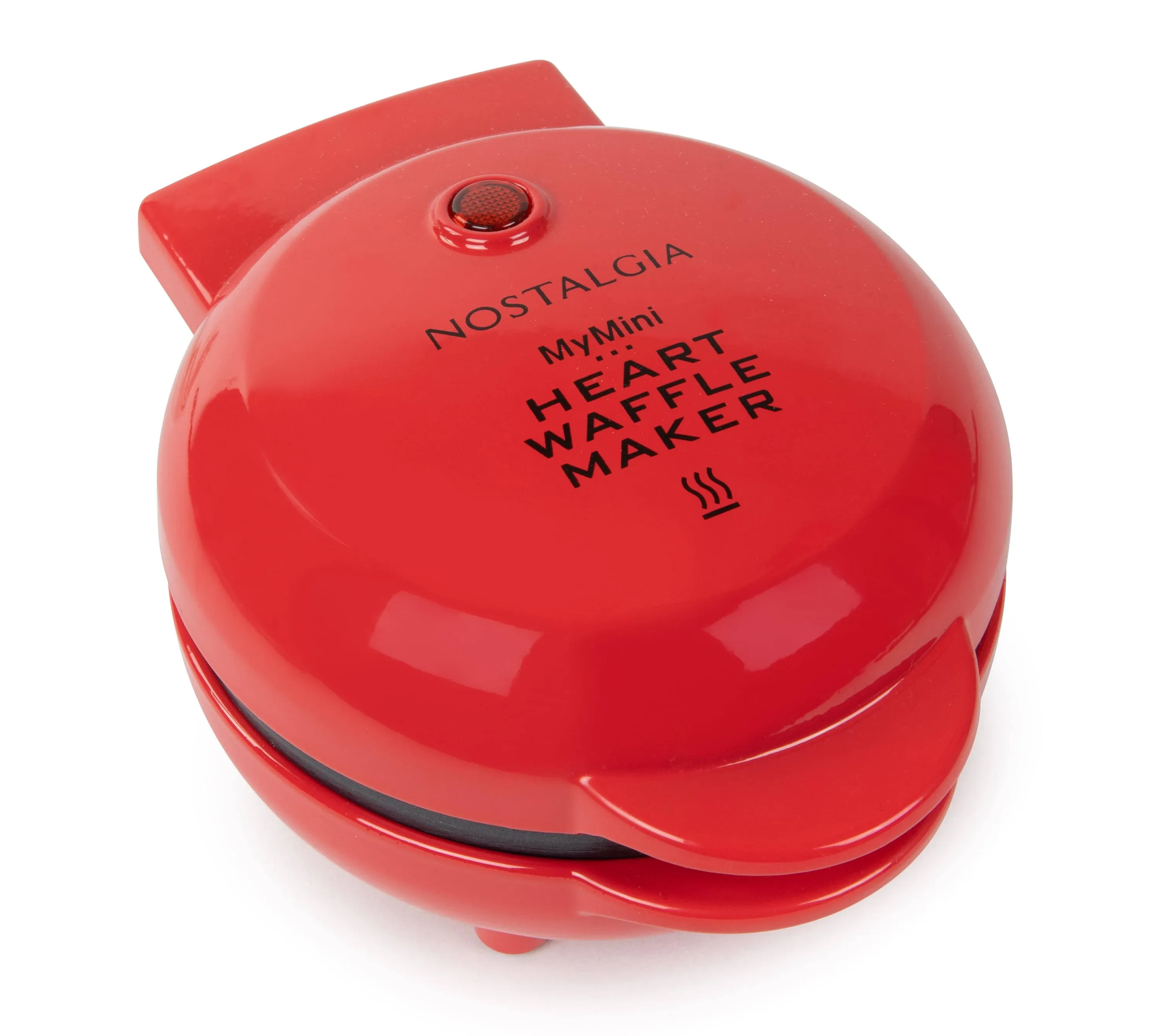 Nostalgia MyMini Personal Electric Waffle Heart Maker ,Red