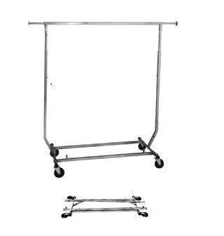 Metropolitan Display Collapsible Rolling Garment Clothing Rack