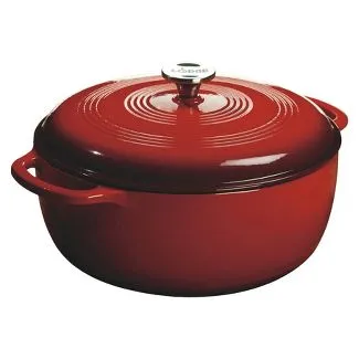 Lodge Cast Iron Lodge Enamel 7.5-Qt. Dutch Oven - Red