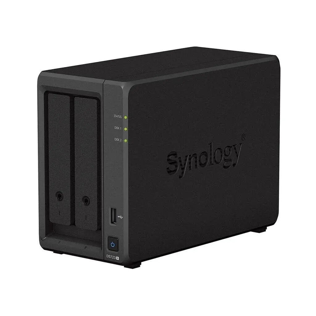 Synology DiskStation DS723+ NAS Server + Ryzen CPU, DDR4, HDD, NVMe SSD