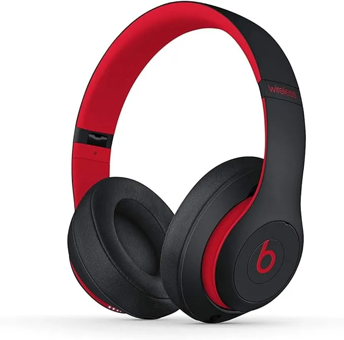 Beats Studio3 Wireless Noise Cancelling Over-Ear Headphones, Defiant Black-Red