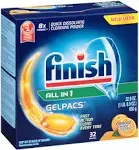 Finish Dish Detergent Gelpacs, Orange Scent - 32 count