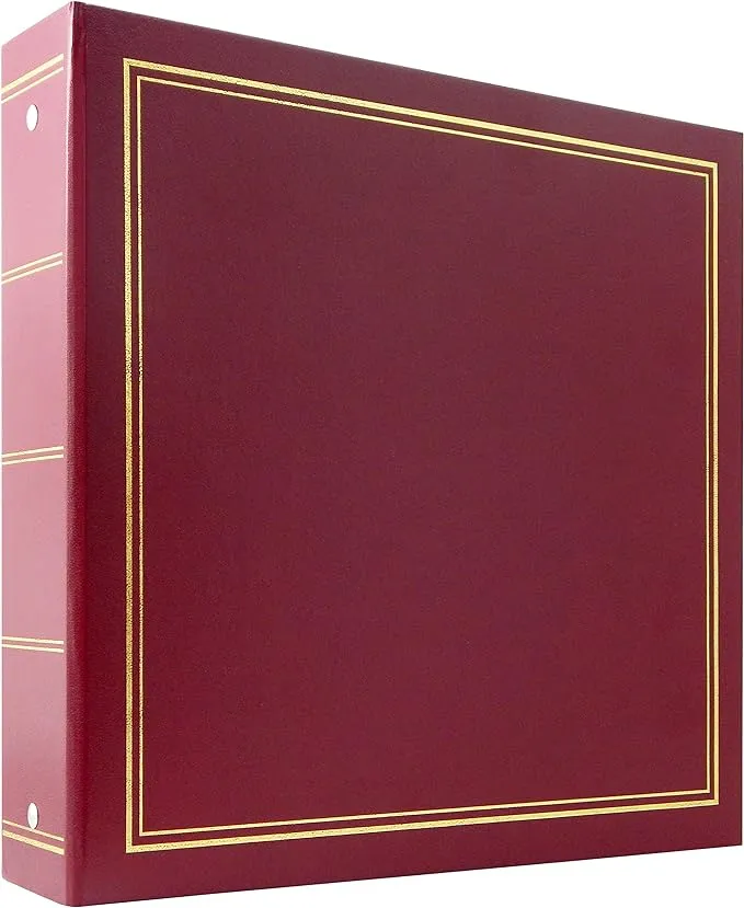 MCS Library Collection 400-Pocket 4x6 Photo Album, 80 Pages, Burgundy