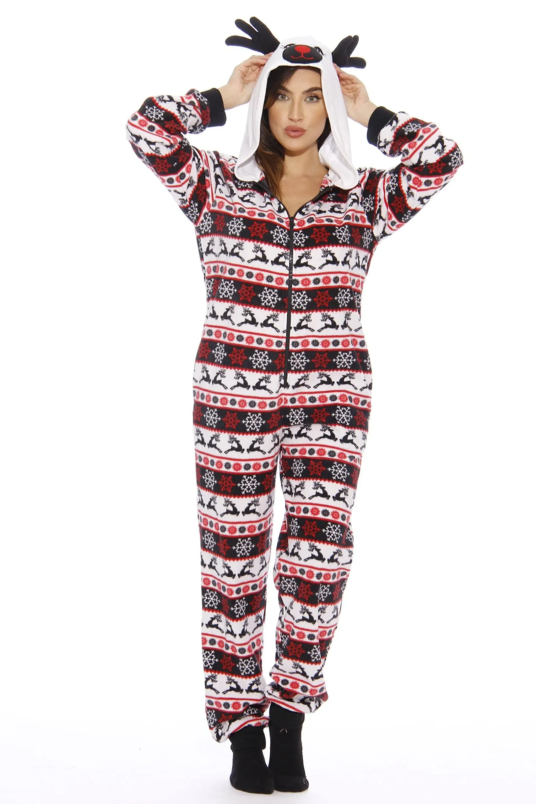 Just Love Holiday Penguin Adult Onesie Pajamas