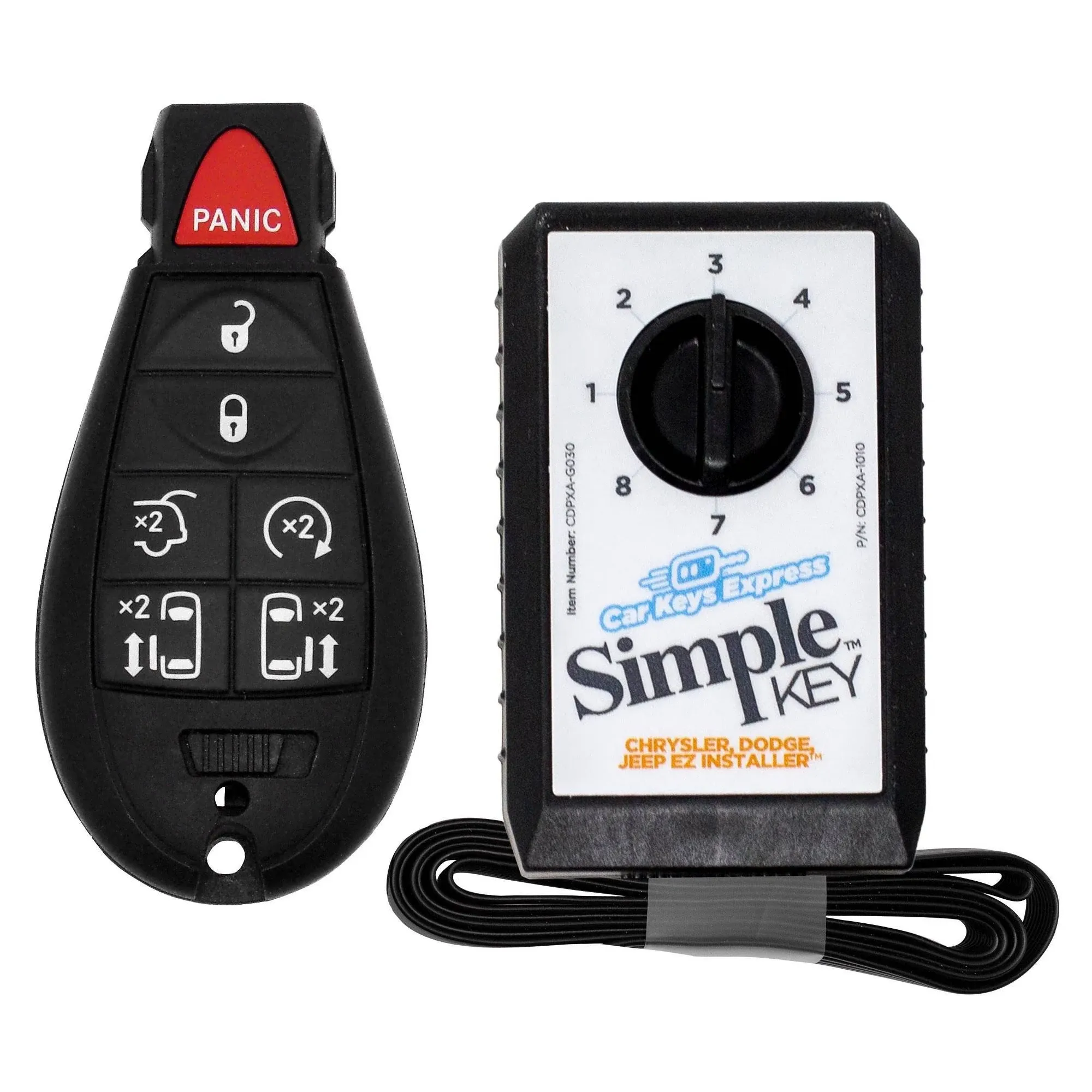 Simple Key Programmer & Key Fob For Select Chrysler, Dodge, Jeep, Ram, Volkswagen Vehicles