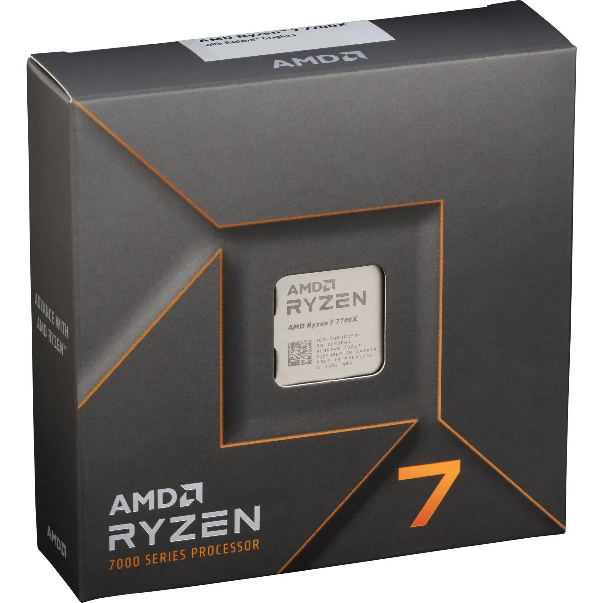 AMD Ryzen™ 7 7700X 8-Core, 16-Thread Unlocked Desktop Processor