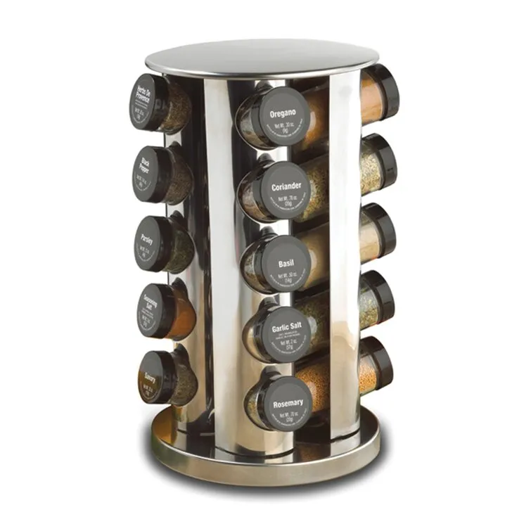 Revolving 20 Jar Spice Jar &amp; Rack Set