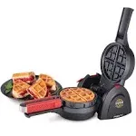 ZAOXI Mini waffle maker Stuffed Waffle Maker, Belgian, Large, Black