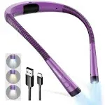 Glocusent Upgraded LED Neck Reading Light Book Light for Reading in Bed