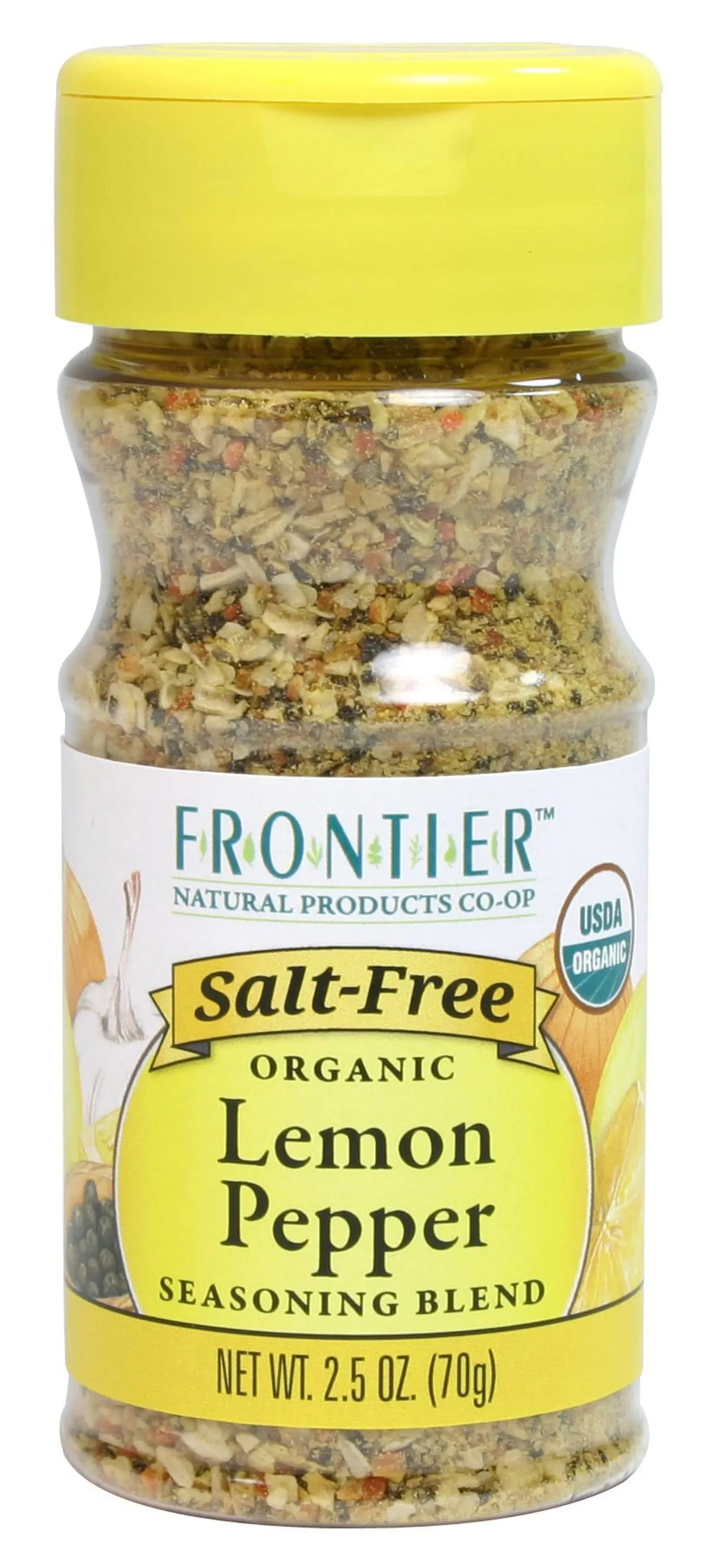 Frontier, Salt Free Organic Seasoning Lemon Pepper, 2.5 Oz