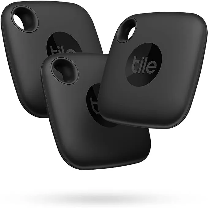 Tile - Mate (2022) - 1 Pack Bluetooth Tracker, Key Finder and Item Locator for Keys, Bags and More; Up to 250 ft. Range - Black