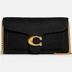 Coach Tabby Chain Leather Clutch Bag