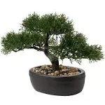 Artificial Bonsai Tree Juniper Faux Plants Indoor Small Fake Plants Decor with