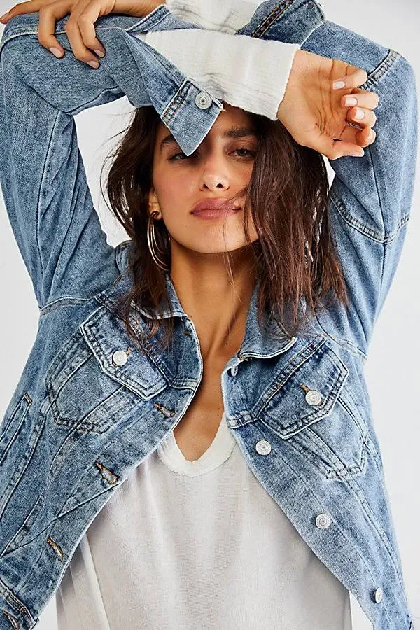 Free People Women's Rumors Denim Jacket