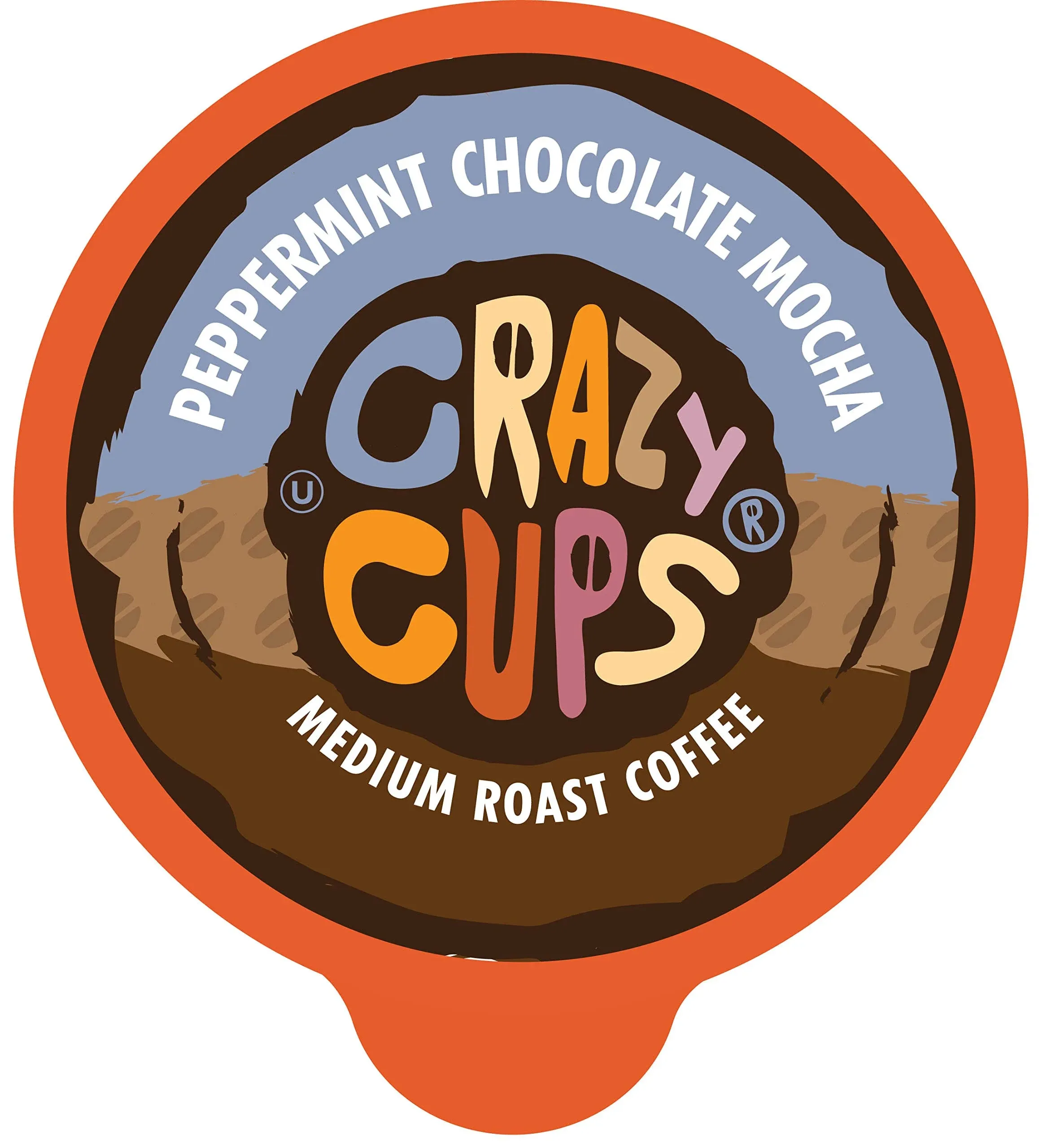 Crazy Cups Flavored Coffee Pods, Peppermint Chocolate Mocha Coffee, Single Serve Coffee for Keurig K-Cups Machines, Hot or Iced Coffee, Medium Roast