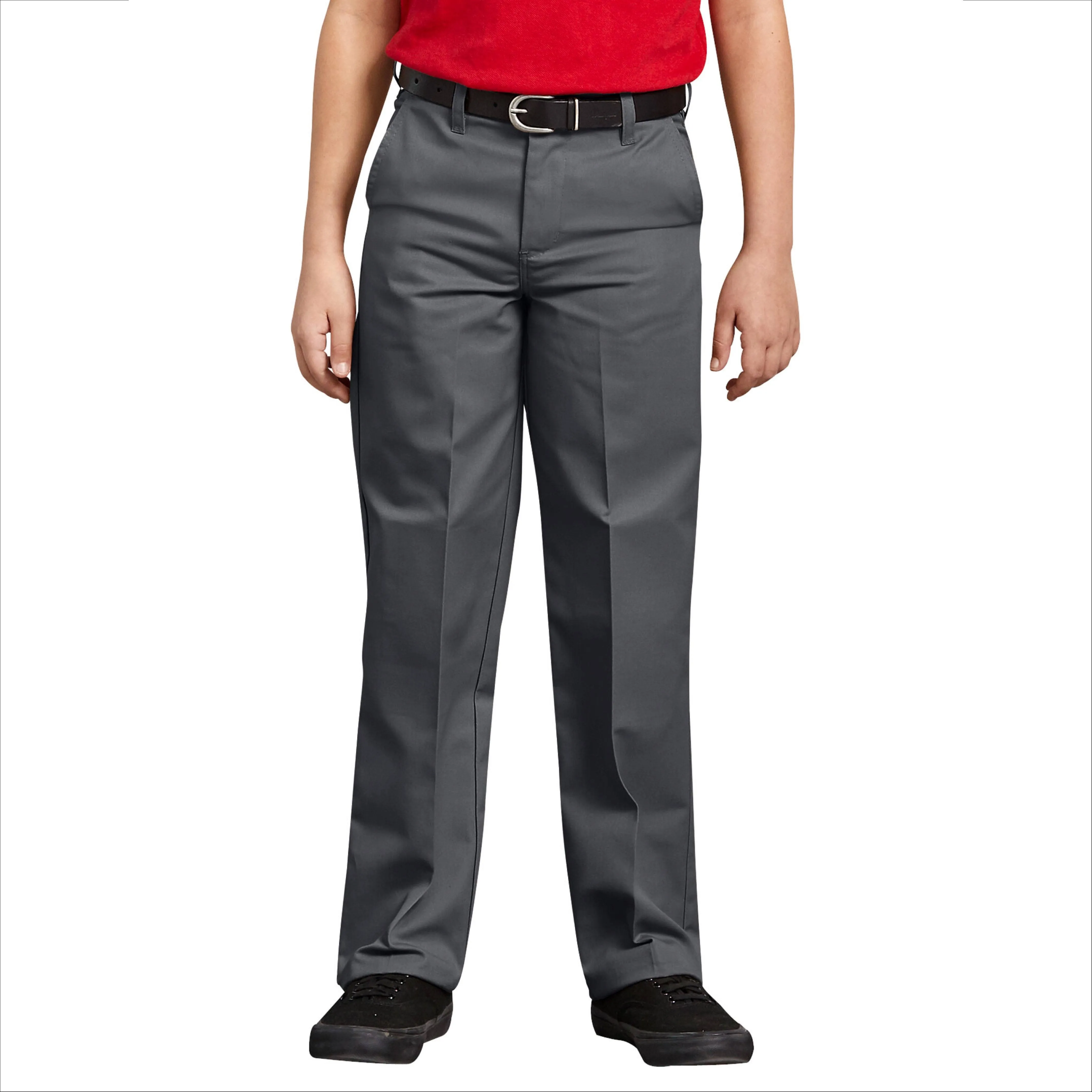 Dickies Boys Classic Fit Straight Leg Flat Front Pants