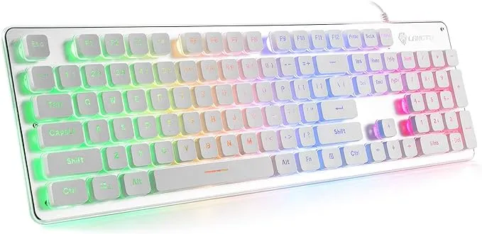 LANGTU L1 ice blue backlit full metal panel membrane keyboard