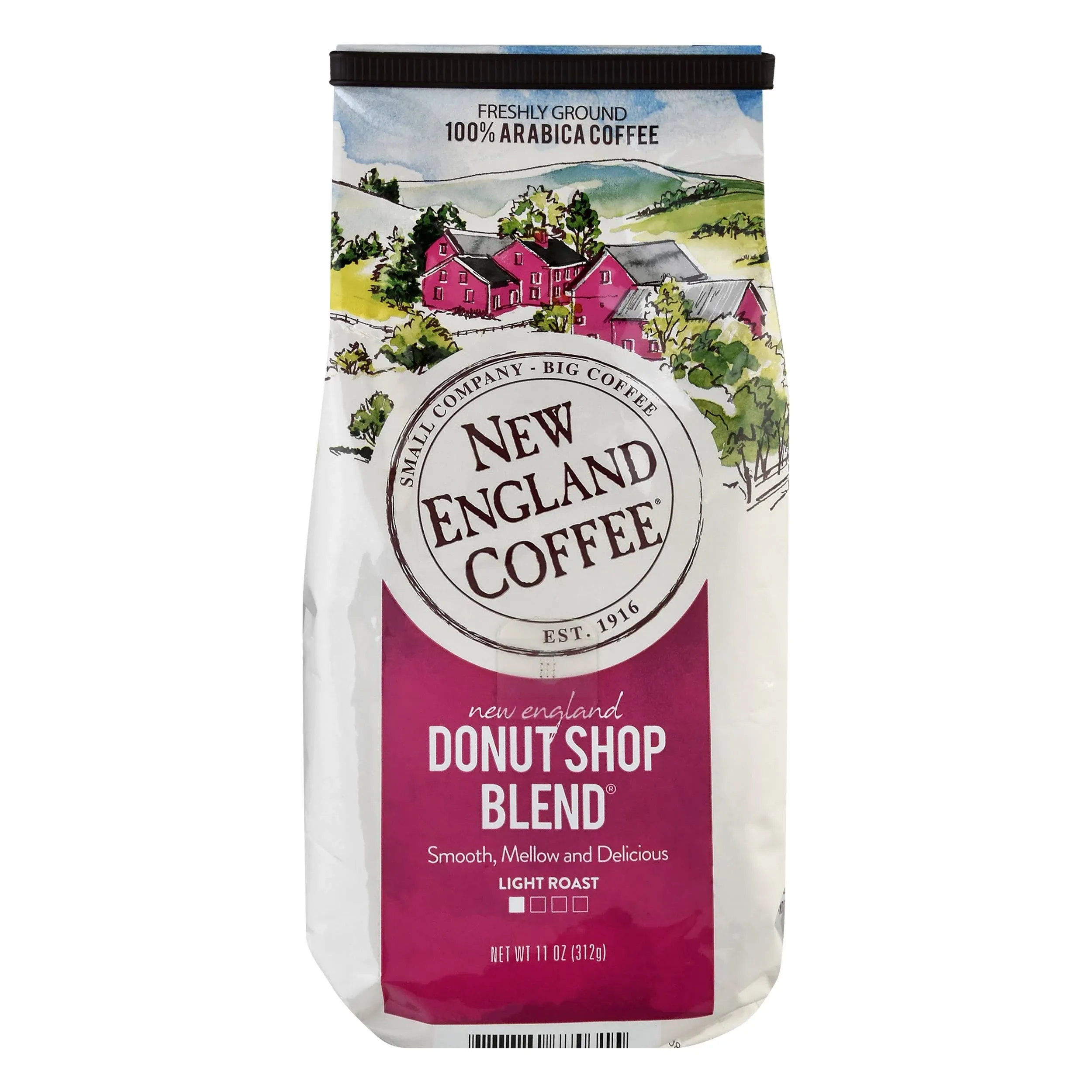 New England Coffee Donut Shop Blend Light Roast Ground Coffee, 22oz Bag (Pack of 1)