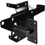 TRIPLE DEER Self-Locking Gate Latch, Heavy Duty Post Mount Automatic Self-Closing Wooden Fence Gate Hardware, Gravity Lever Door Latches Hardware for Secure Pool/Yard/Garden Outdoor, Black, Metal