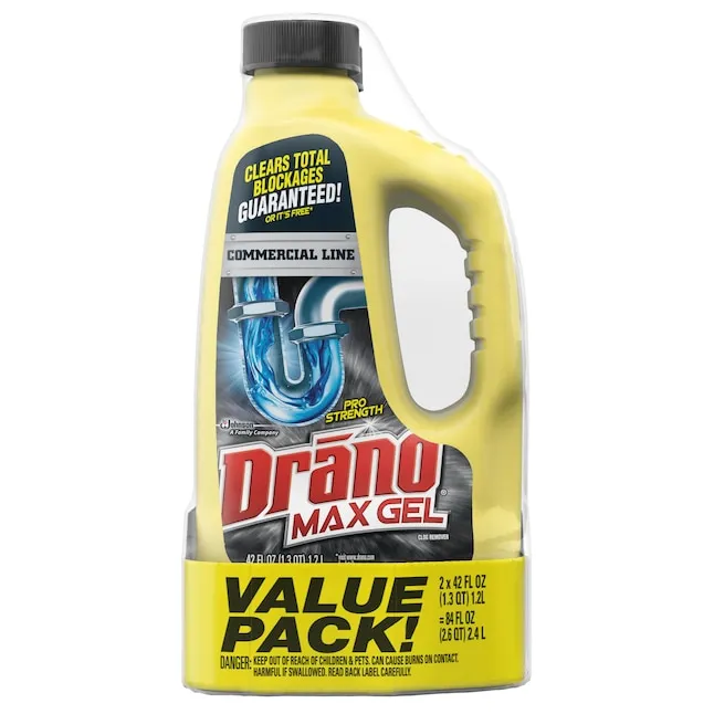 Drano Max Gel Clog Remover, Commercial Line, 42 fl oz (2 ct)