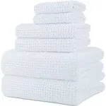 POLYTE Oversize, 60 x 30 in., Quick Dry Lint Free Microfiber Bath Towel Set, 6