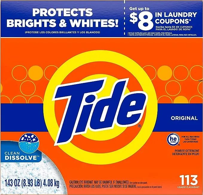 Tide Powder Laundry Detergent Original, 143 Ounce (Packaging May Vary)