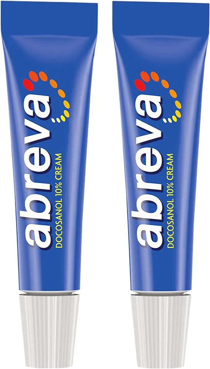 Abreva 10 Percent Docosanol Cold Sore Treatment, Treats Your Fever Blister in 2.5 Days - 0.07 oz Tube x 2