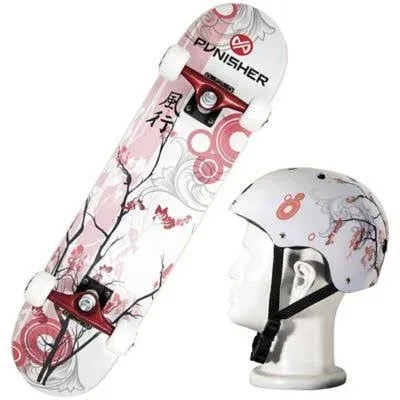 Punisher Skateboards Punisher Cherry Blossom Complete Skateboard