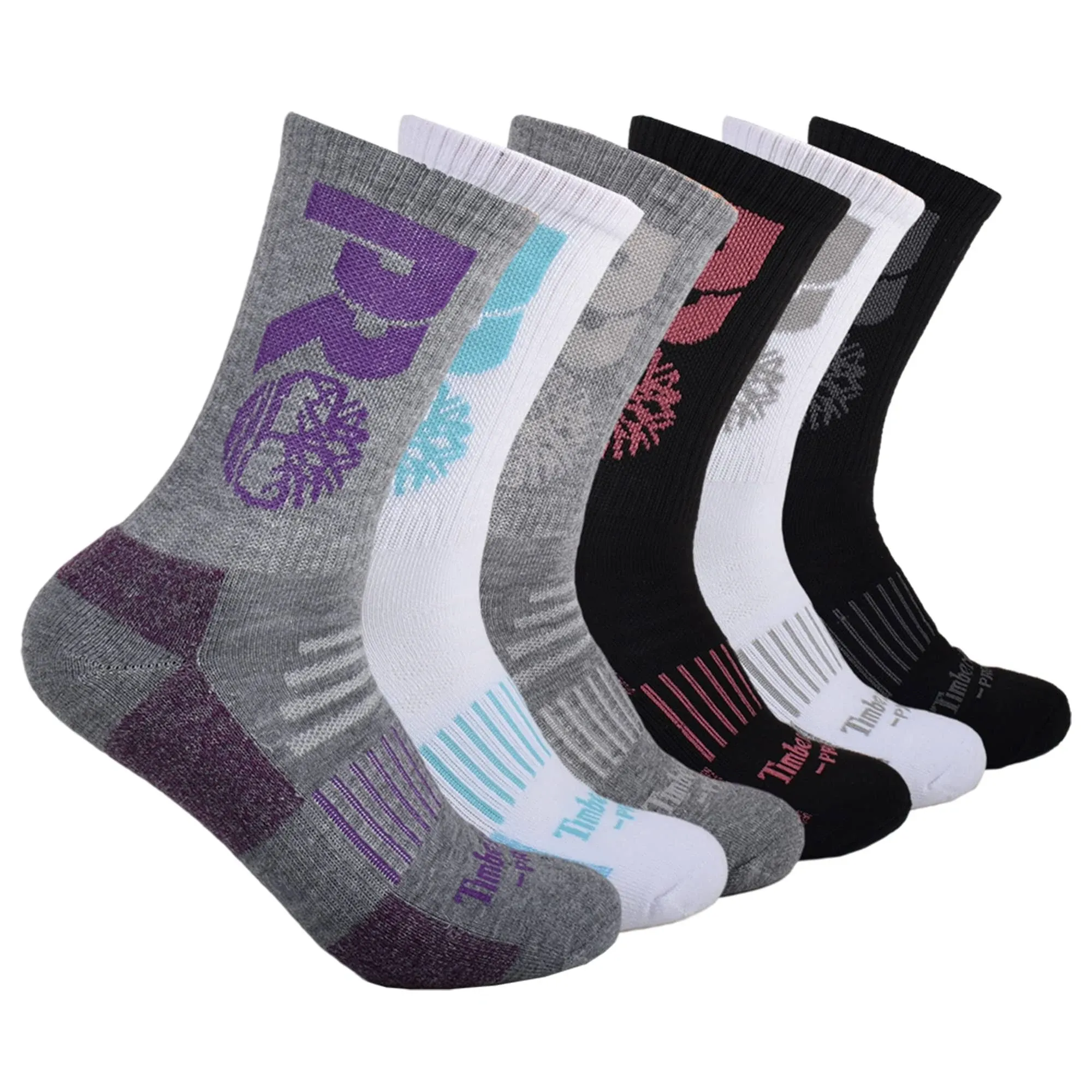 Timberland PRO Women's 6-Pack Half Cushioned Crew Socks