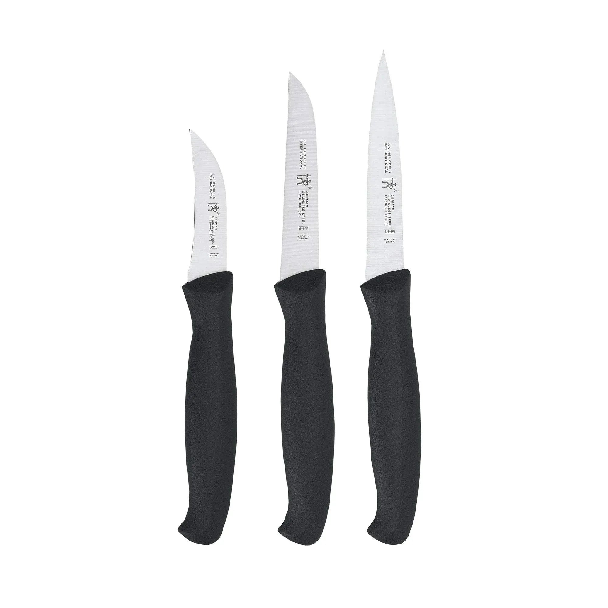 HENCKELS J.A International Accessories Paring Knife Set, 3-piece, Black