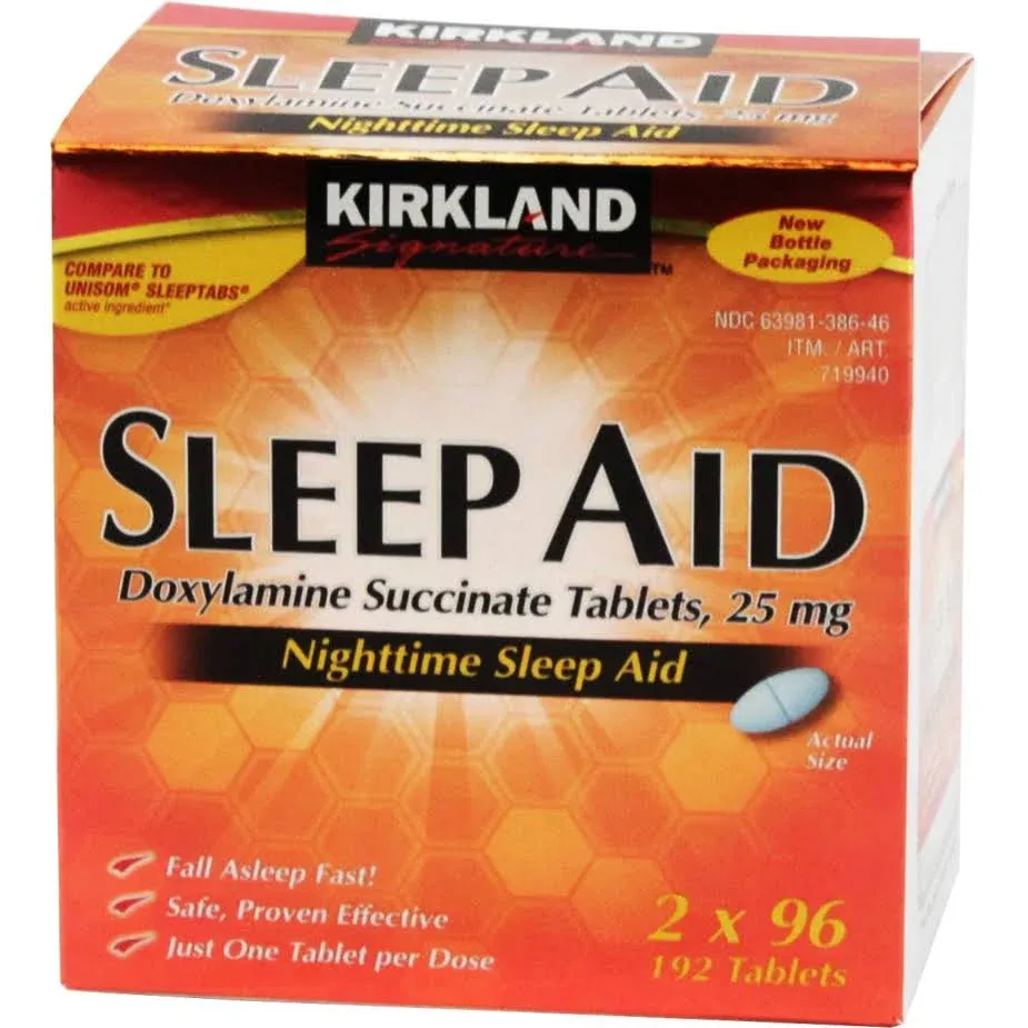 Nighttime Sleep Aid (Doxylamine Succinate 25 Mg), 96 Tablets (Pack of 4)