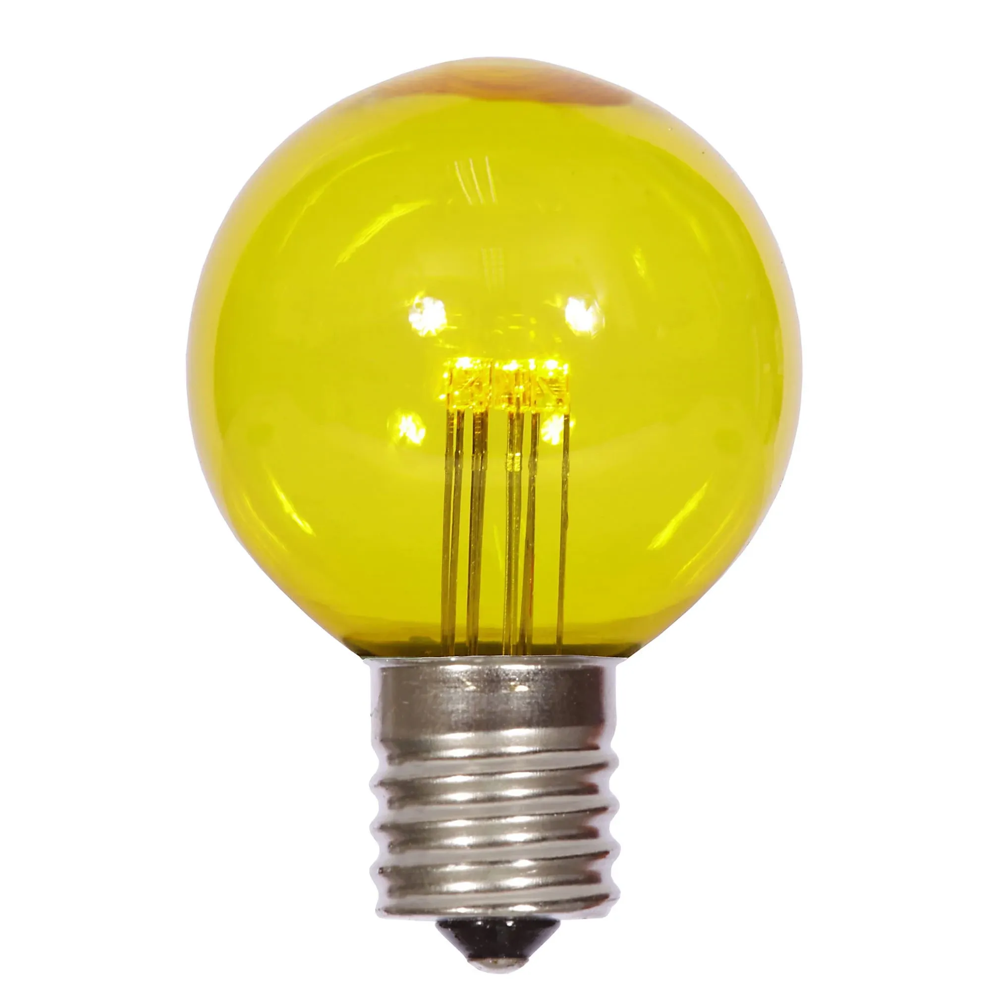 Vickerman G50 LED Yellow Transparent Replacement Bulb E17 Nickel Base