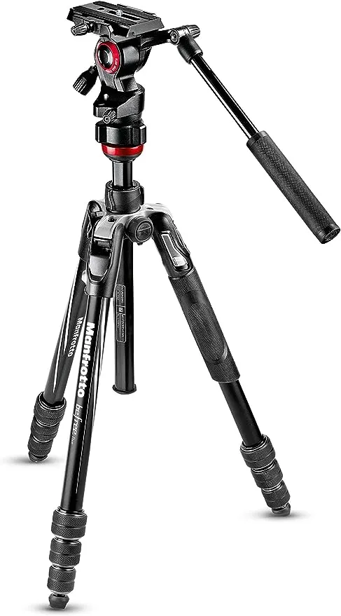 Manfrotto Travel Befree Live Aluminium Tripod Twist, Video Head, Black, Compact (MVKBFRT-LIVEUS)