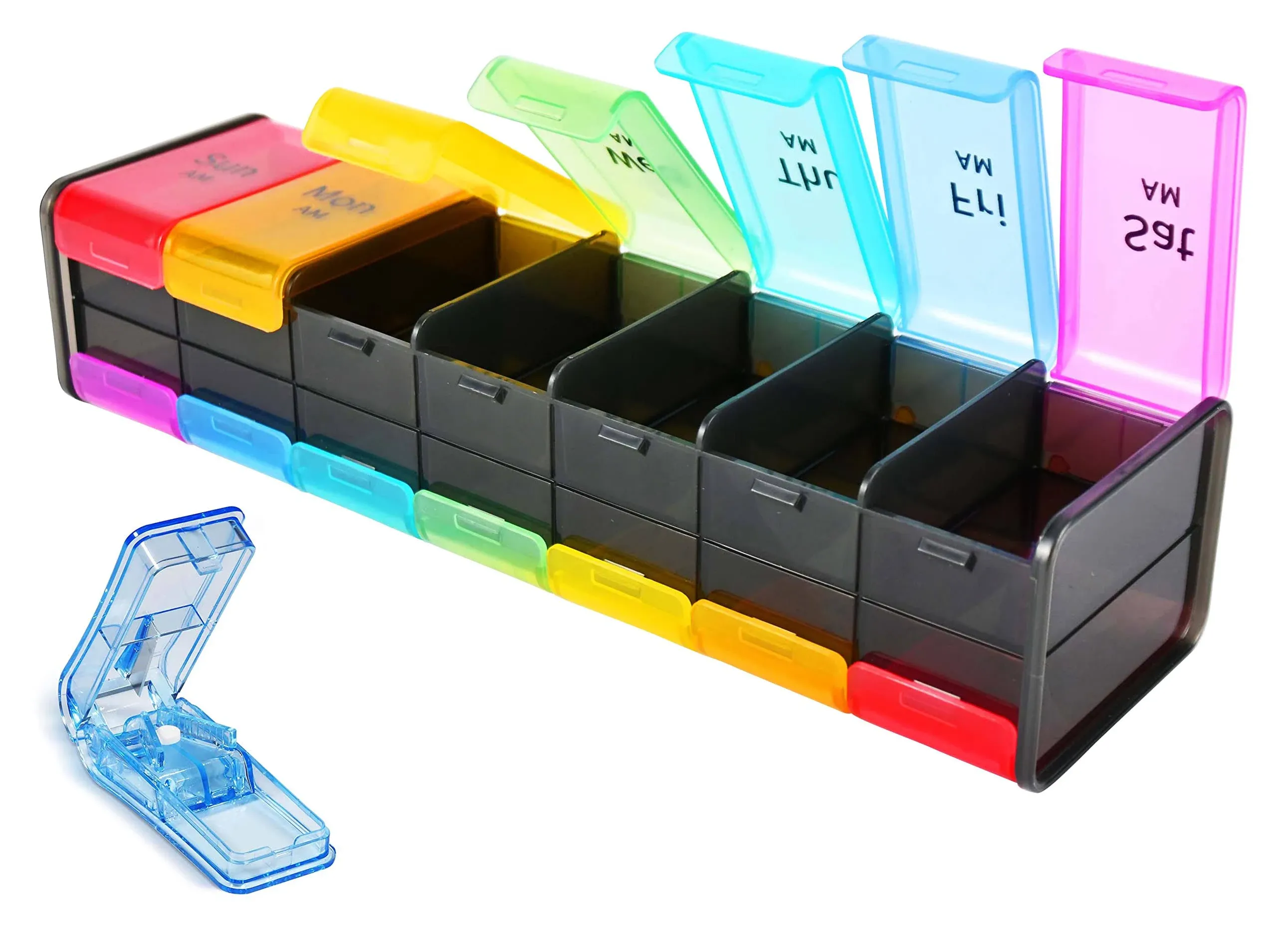 Extra Large Weekly Pill Organizer 2 Times a Day, Extra Large Pill Organizer, ...