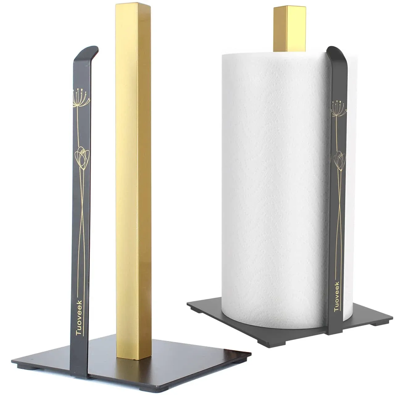 Tuoveek Paper Towel Holder, Kitchen Standing Paper Towel Dispenser for countertop ...