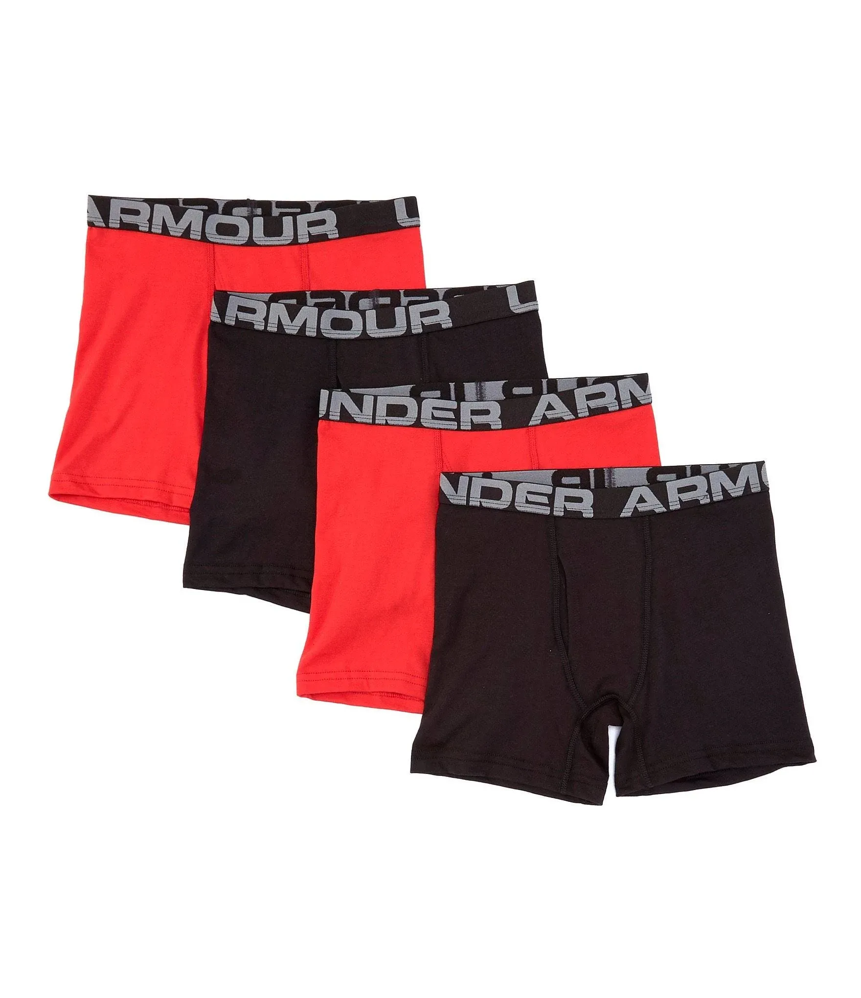 Under Armour Boys' 4-Pack Cotton Boxer Briefs