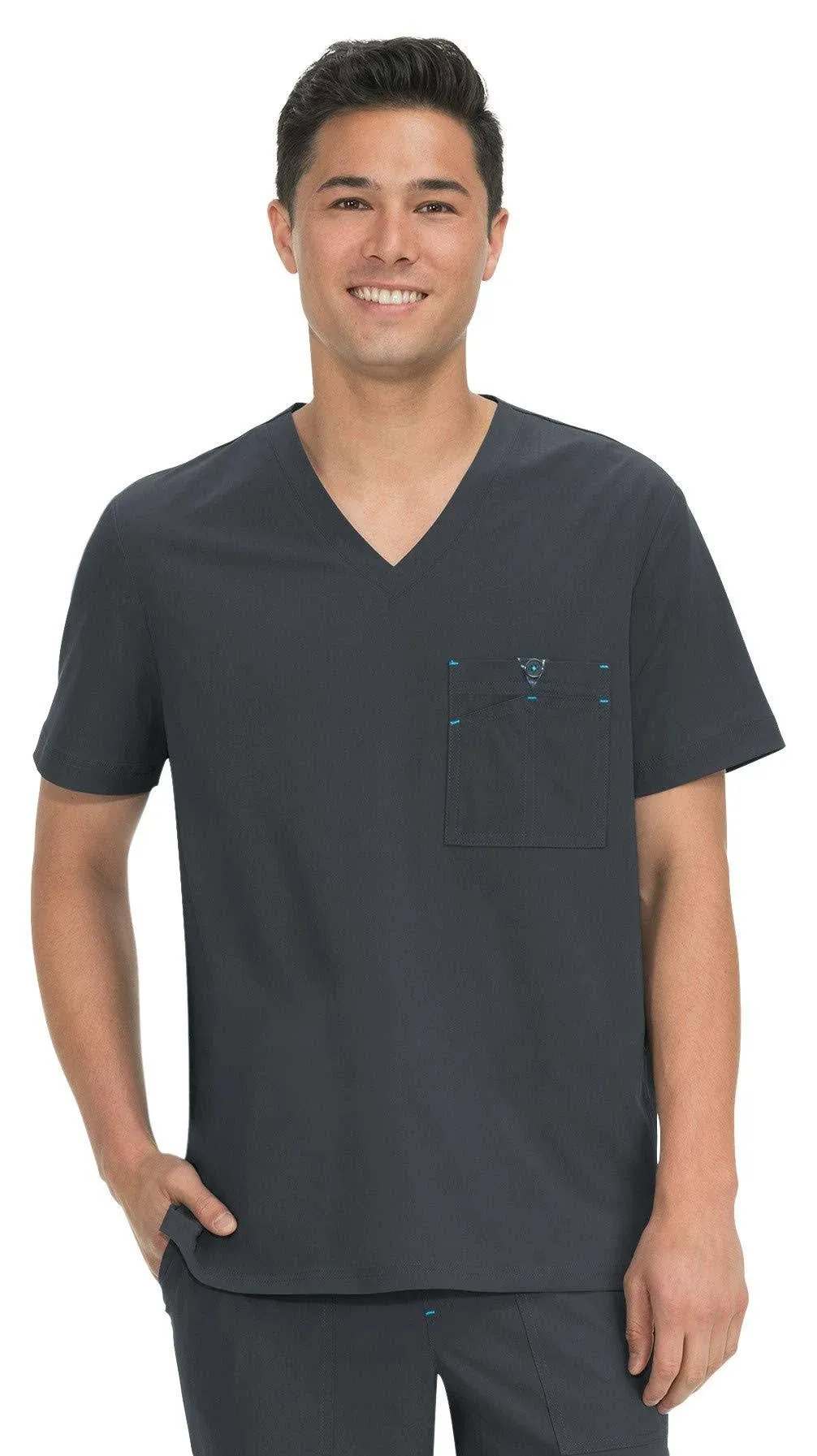 "koi Basics Bryan Men's 1-Pocket Tuck-In Scrub Top"