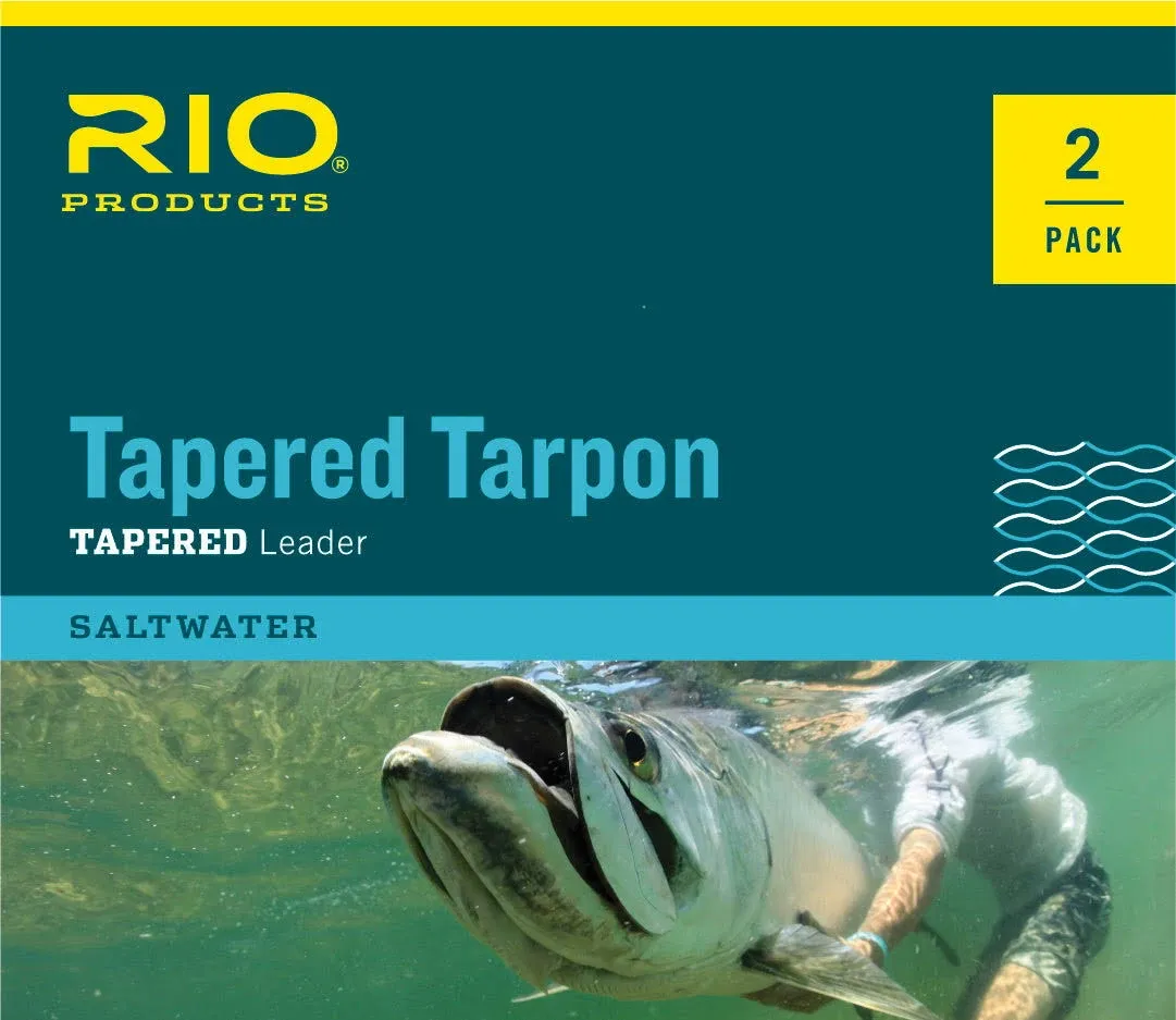 Rio Tarpon Tapered Leader - 12ft - 2 Pack 60lb