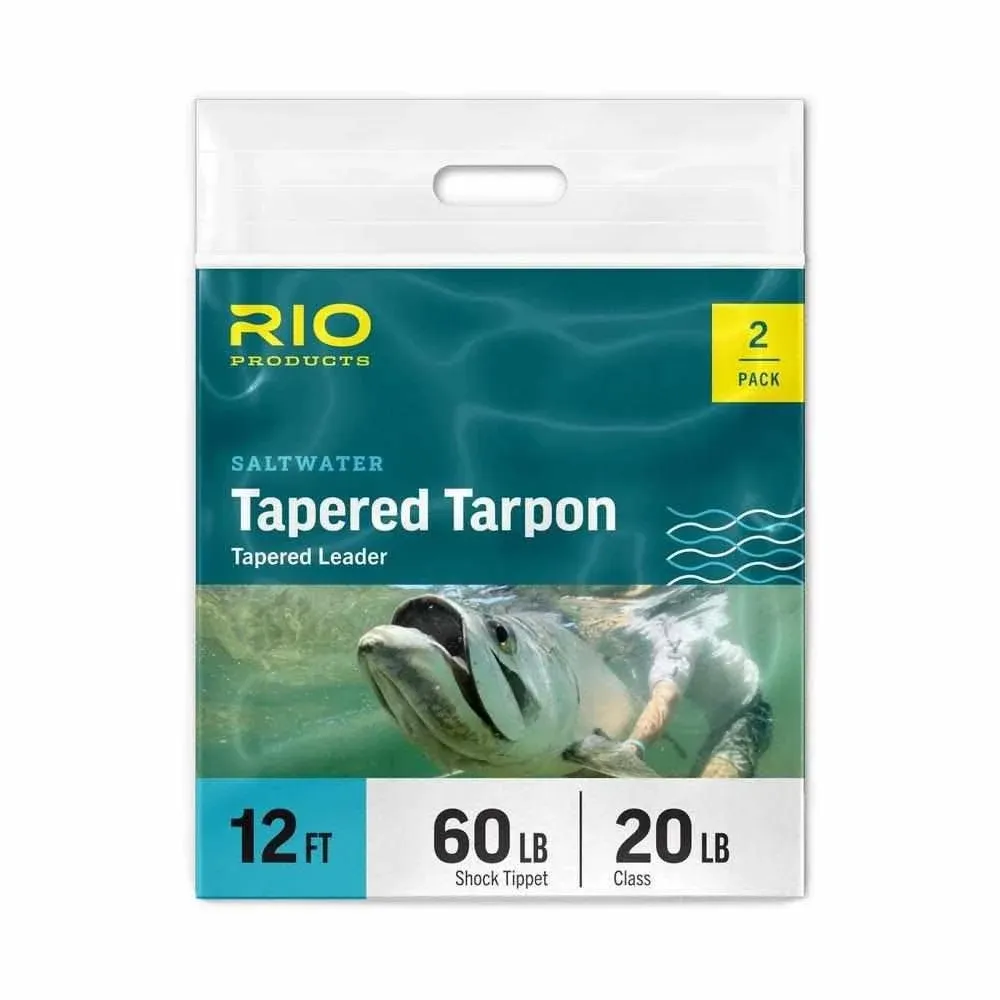 RIO Tapered Tarpon Fc Shock Leader 12Ft- 2Pk 20/60 Lb