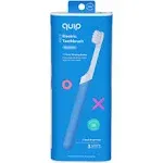 quip Kids Electric Toothbrush, Built-In Timer + Travel Case, Blue Rubber