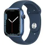 Apple Watch Series 7 [GPS 45mm] Smart Watch w/Blue Aluminum Case with Abyss Blue Sport Band. Fitness Tracker, Blood Oxygen & ECG Apps, Always-On Retina Display, Water Resistant