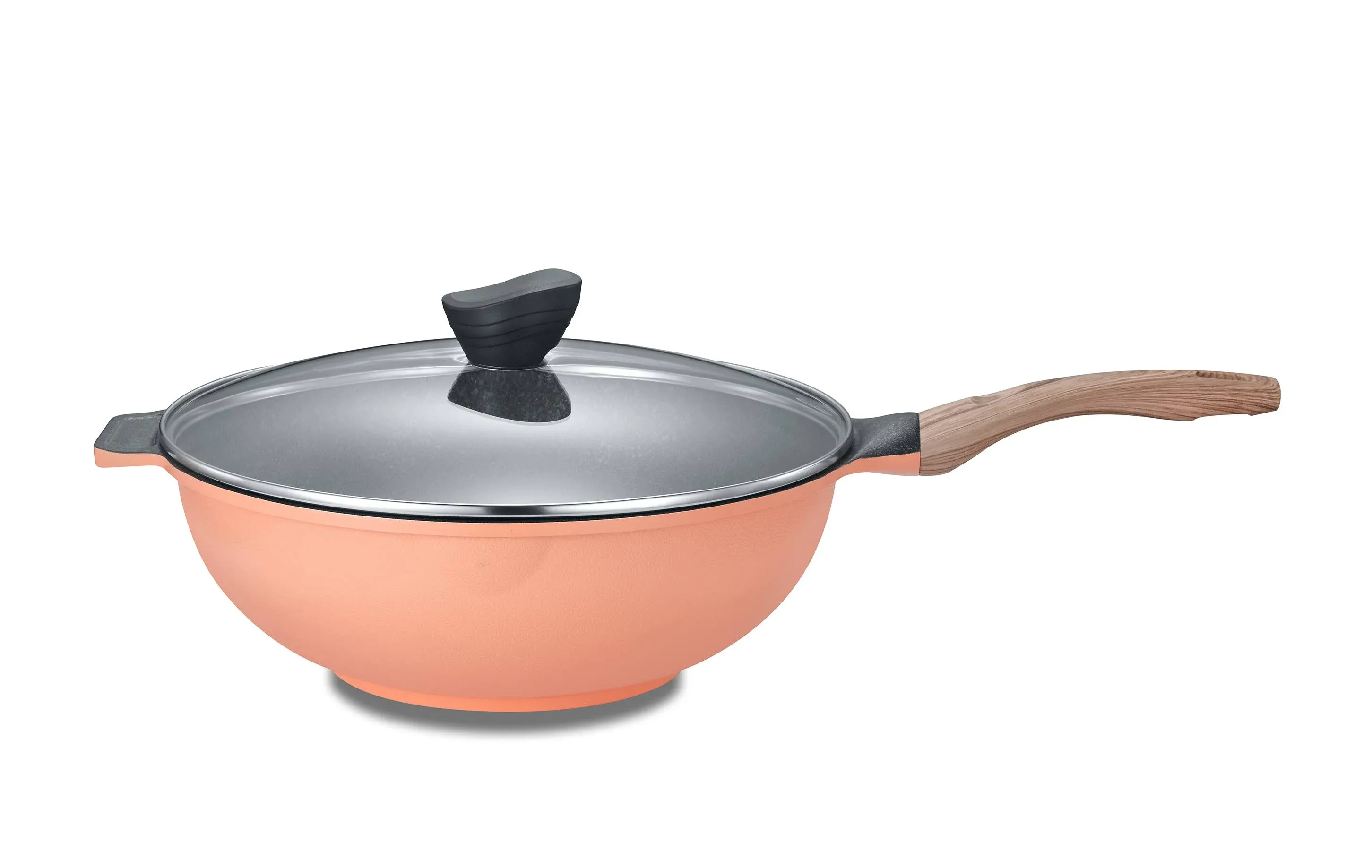 Concord 13" INOBLE Nonstick Wok Premium Japan INOBLE Coating (Blush)