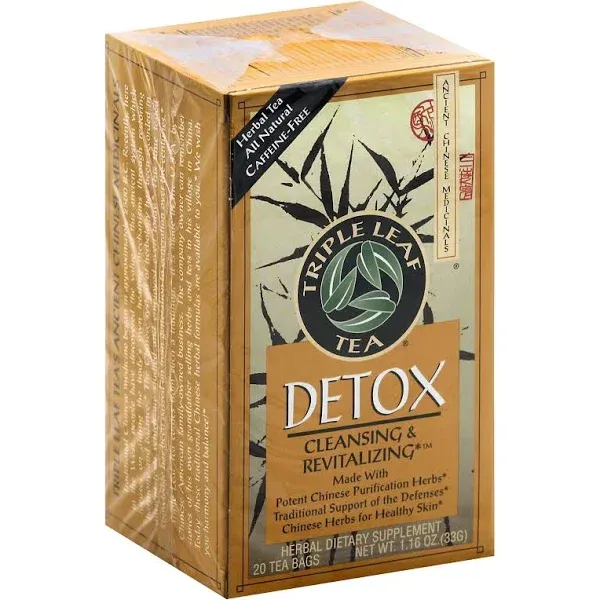 Triple Leaf Natural Herbal Tea, Detox 20 bags (Pack of 2)