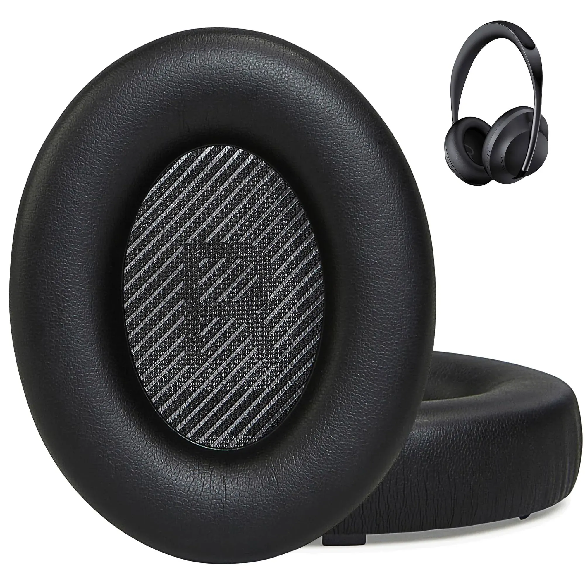 AHG nc 700 Replacement earpads Cushions Compatible with Bose nc700 Headphones/Bose 700 Noise Cancelling Headphones (Black). Premium PU Leather | Extra Thickness | FlexiSoft High-Density Memory Foam