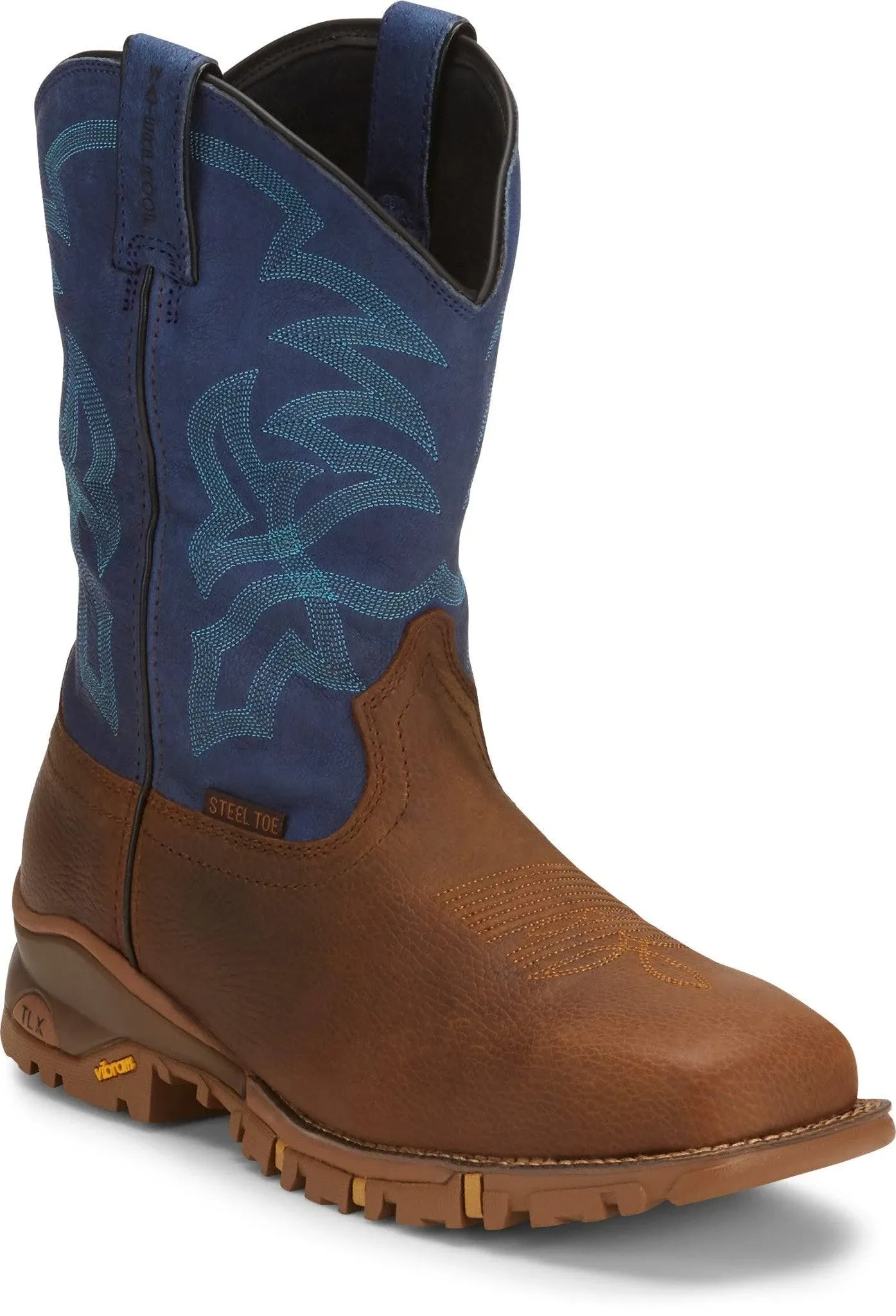 "13 Size Men's Wellington Boot Steel Work Boot , Blue"