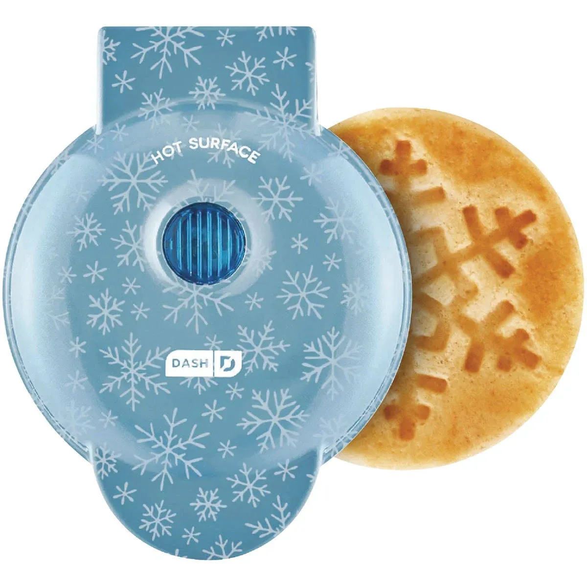 Dash 4 in. Snowflake-Print Mini Waffle Maker