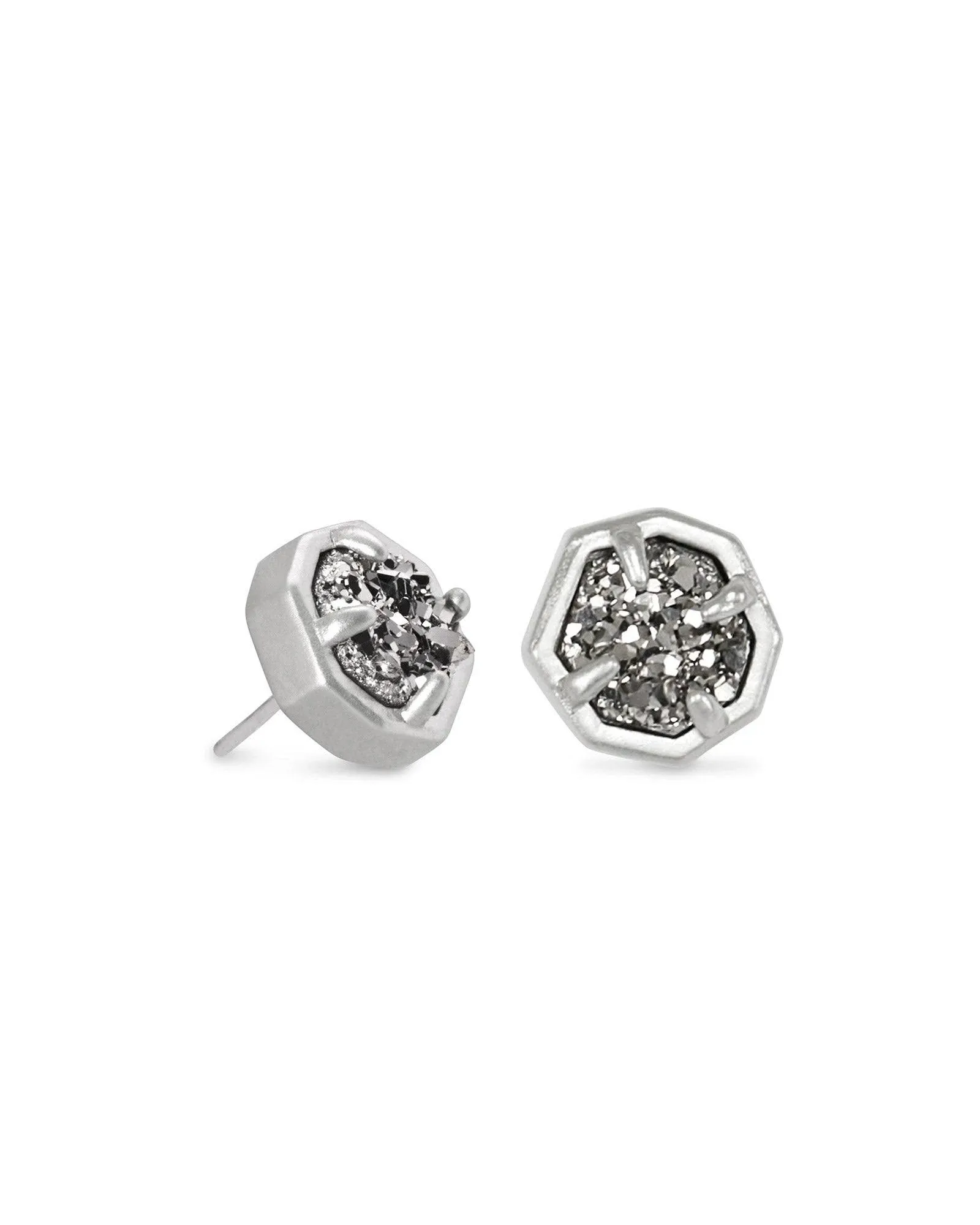 Kendra Scott Nola Stud Earrings - Silver - Platinum Drusy