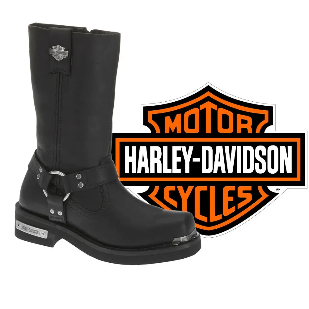 Harley-Davidso<wbr/>n D96047 Men&#039;s Landon 10-Inch Motorcycle Boots - Black