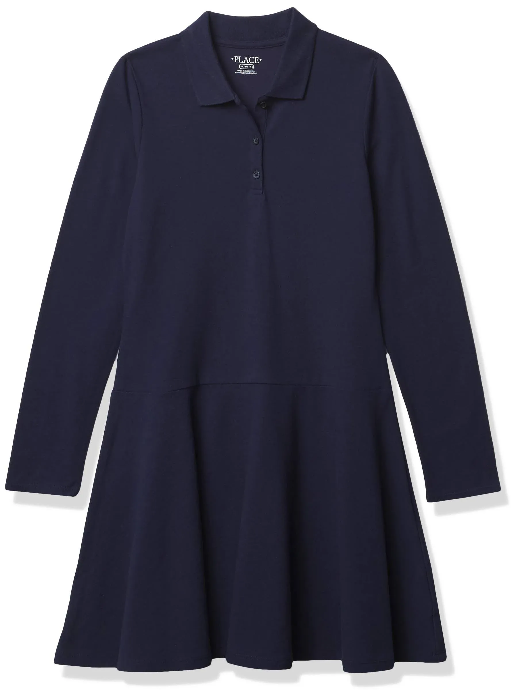 The Children's Place Girls' Long Sleeve Polo Dress